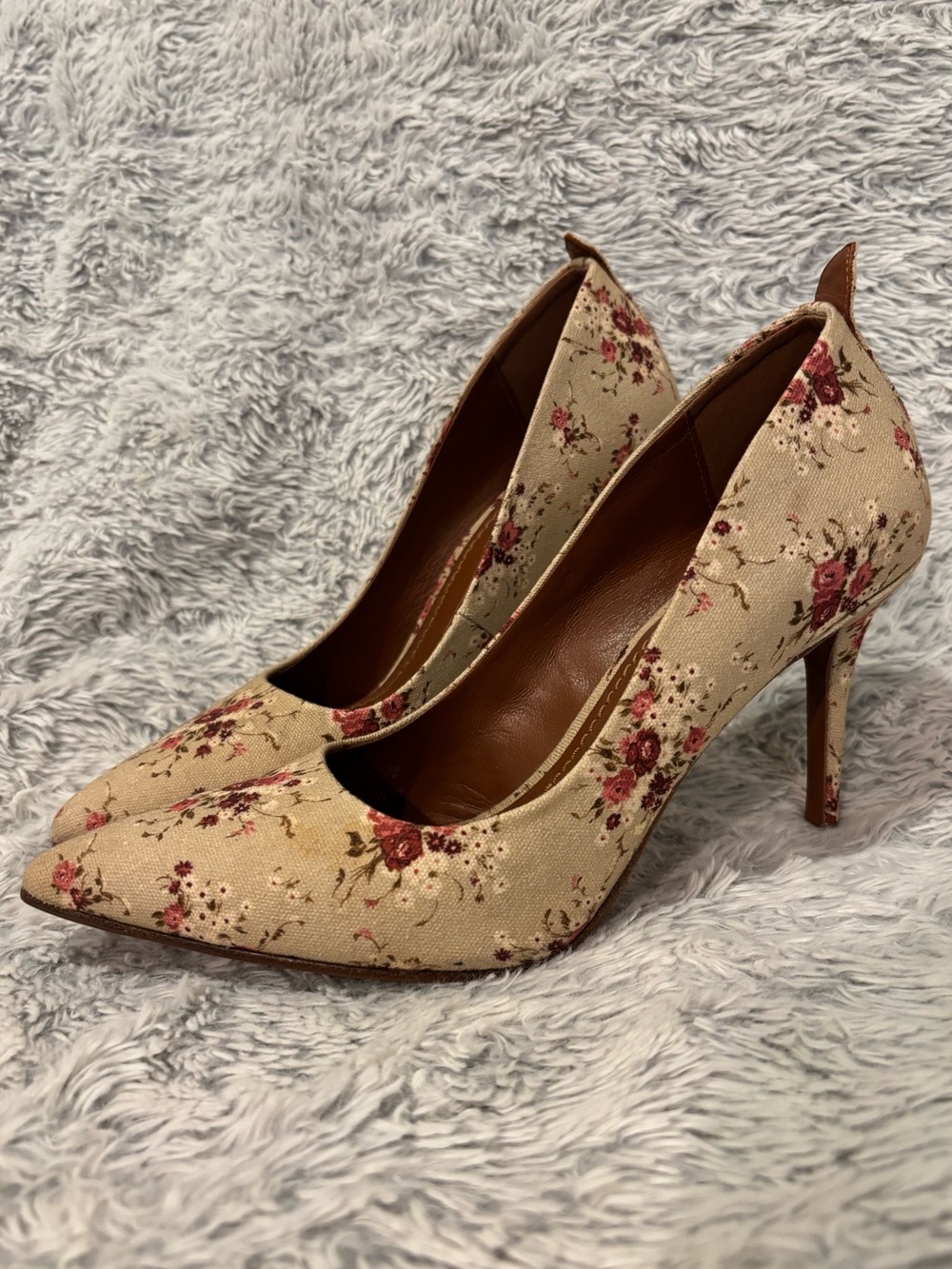 Coach Waverly Heel Pump Beechwood Multi Floral Size 7.5